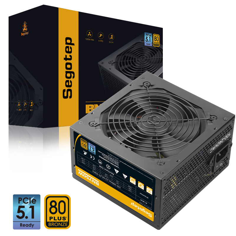 SEGOTEP BN750W- 750W 80 PLUS BRONZE NON MODULAR (BLACK)
