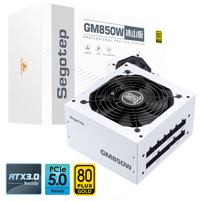 SEGOTEP GM850W ATX 3.0 - 850W 80 PLUS GOLD FULL MODULAR (WHITE)